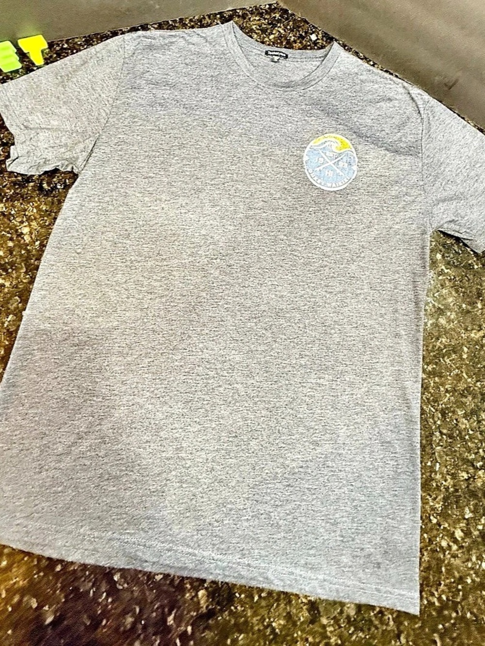Techstyles Duke's Waikiki T-Shirt XL Navy Blue Heather Graphic Tee